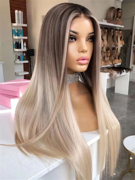 Luxury Hair Ash Platinum Blonde Color Straight Wave Virgin European Cuticle Aligned Hair Hd Lace