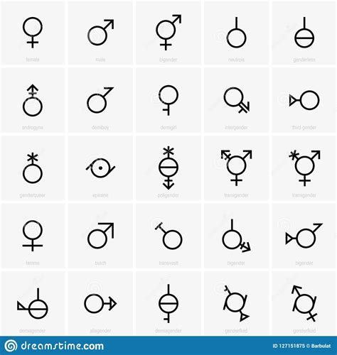 Gender Symbols Stock Vector Illustration Of Female 127151875