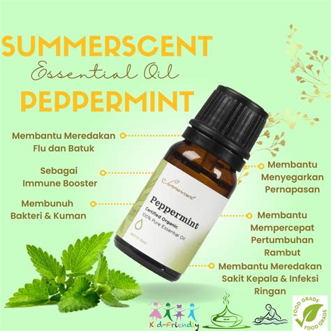 Jual Summerscent Essential Oil Peppermint Aromaterapi Ruangan Pure