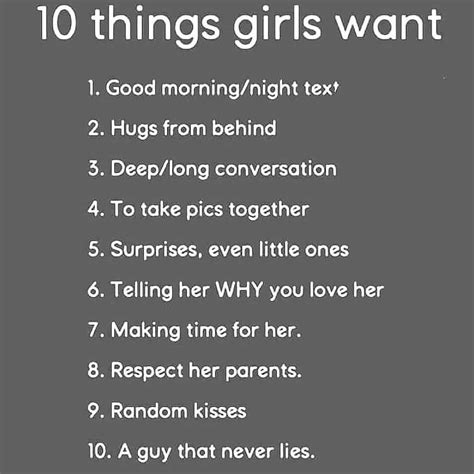 10 Things Girls Want Pictures Photos And Images For Facebook Tumblr