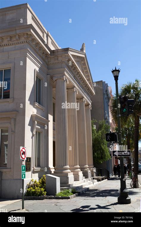 Facade Of The South State Bank In Charleston South Carolina Usa The