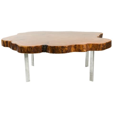 Thanks for going the extra mile. 1970s Redwood Slab Coffee Table For Sale at 1stdibs