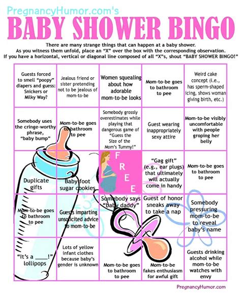 Til that at age 13 jewish girls have a bat mitzvah and at age 15 latina girls have a. Hilarious Baby Shower Bingo Card - Pregnancy Humor