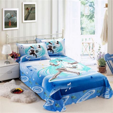 Anime is a style of japanese cartoons and films! Hatsune Miku Japan Anime Girls Kid Duvet Cover Sheet ...