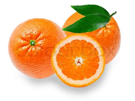 Orange Isolated On White Background Stock Image Colourbox