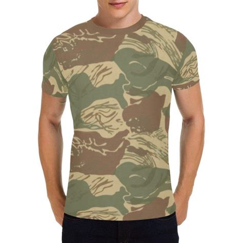 Rhodesian Brushstroke Camouflage V1 T Shirt For Men Mega Camo