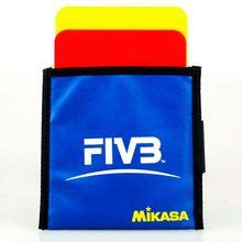 Show both cards jointly for explosion. Japanese Mikasa volleyball match red and yellow card FIVB volleyball league designated ...