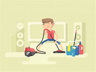 Cleaning Animation Clean Dribbble Illustration Guy Gifs
