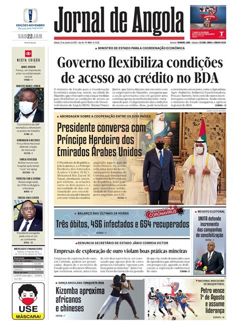 Jornal De Angola S Bado De Janeiro De