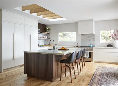 Mill Valley Scandinavian Modern Open Kitchen With Skylight Simple