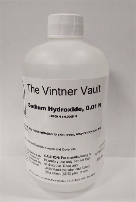 Sodium Hydroxide 01n 500ml The Vintner Vault