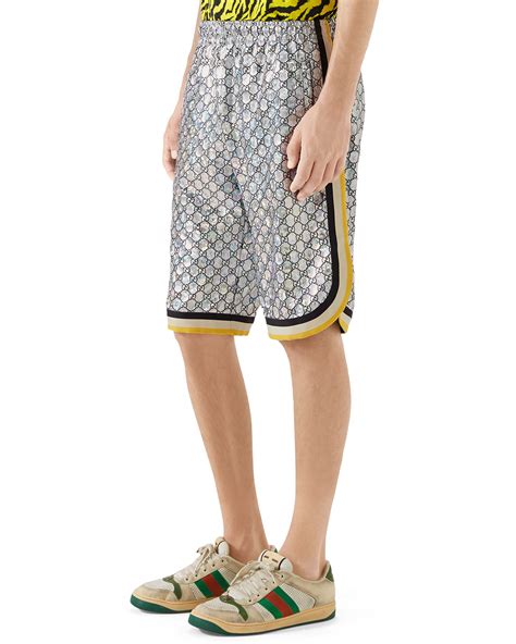 Gucci Mens Interlocking Gg Basketball Shorts