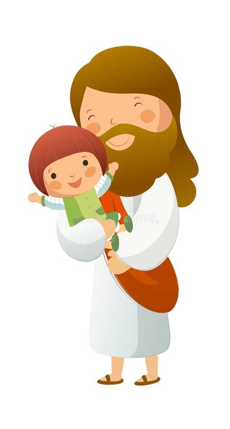 Jesus And Little Children Stock Vector Illustration Of Jesus 12514870