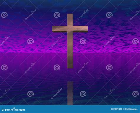 Cross In Purple Sky Stock Illustration Illustration Of Forgiveness