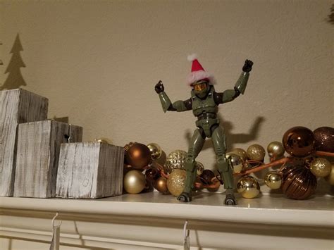 Hes Back Master Chief On A Shelf Ready To Report Back To Santa Halo