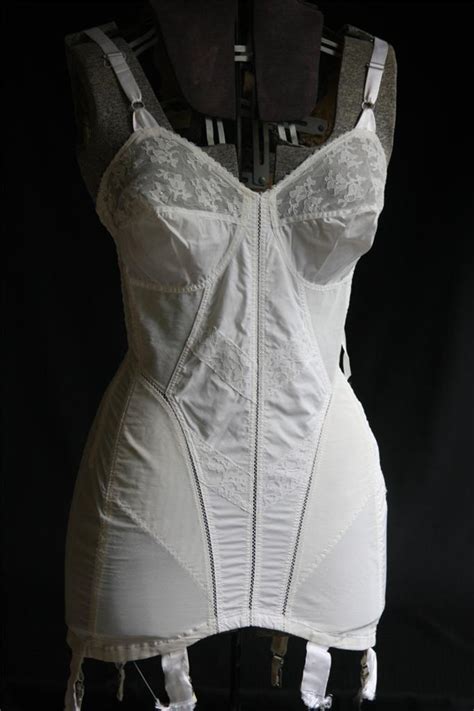 vintage carol brent all in one girdle w 6 garters med 38c corset bullet bra 1 ebay