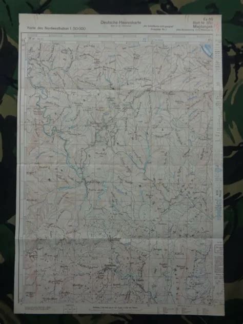Ww2 German Andheereskarteand Map Of Occupied Yugoslavia Entitled Majdanpek