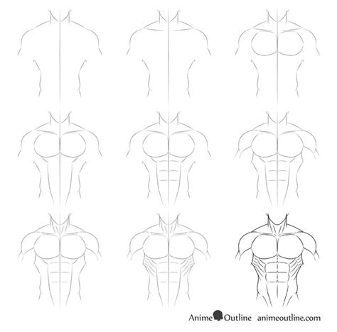 Anime Male Body Outline Drawing Body Outline Drawing At Getdrawings