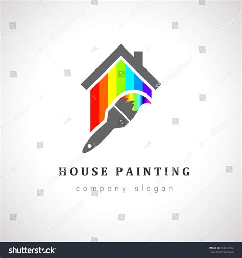 House Painter Logo Design Paint Brush Stock Vector 363536336 Shutterstock