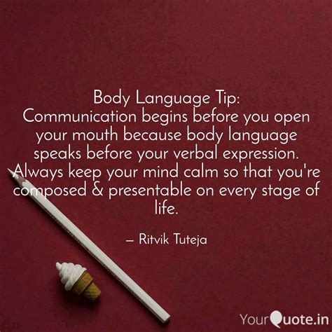 Body Language Quotes Images