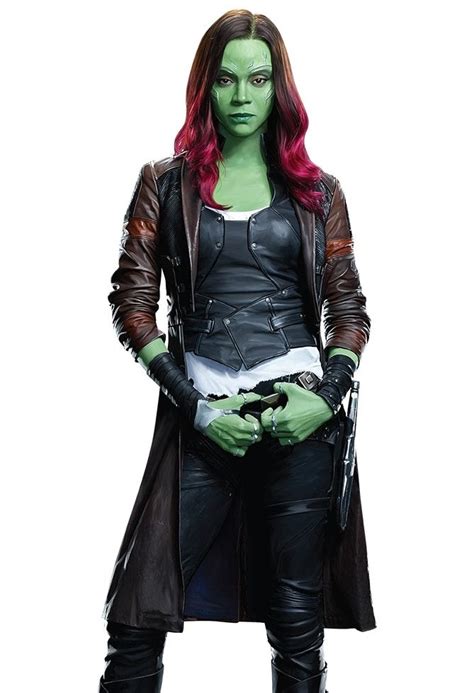 Zoe Saldana Gamora Leather Coat Marvel Avengers Marvel Comics Marvel Women Gaurdians Of The