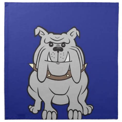 Bulldog Mascot On Blue Design Style Napkin Dealshere A Great Deal