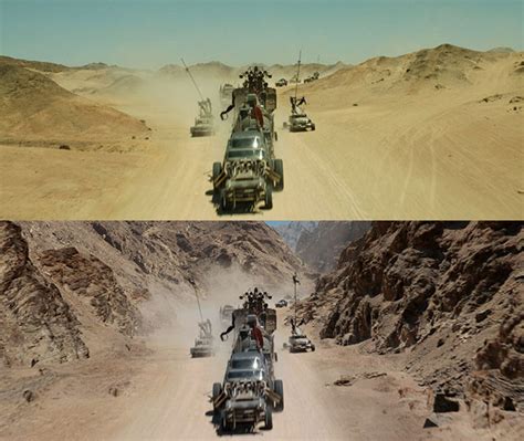 Before And After Comparisons Of The Visual Effects In Mad Max Fury Road