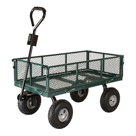 Garden Carts Yard Dump Wagon Cart Lawn Utility Cart Outdoor Steel Heavy