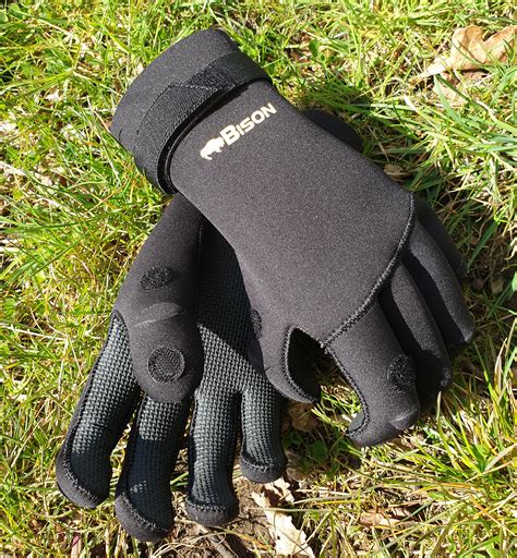 New Bison Neoprene Gloves All Sizes Folding Fingers Fishing