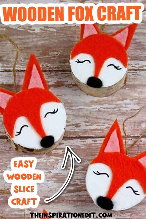 Diy Wooden Fox Craft The Kids Will Love · The Inspiration Edit