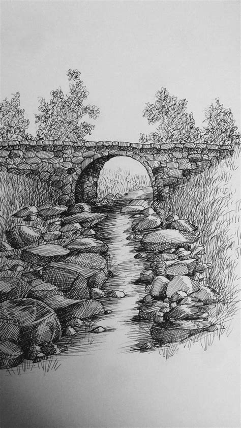Landscape Pencil Drawings Nature Art Drawings Landscape Sketch Art