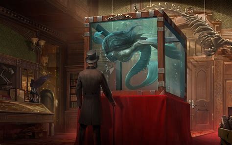 Men Artwork Museum Aquarium Hat Fantasy Art Hd Wallpapers