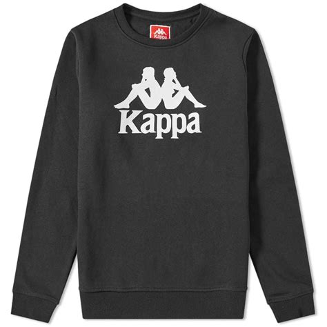 Kappa Authentic Eslogari Crew Sweat Black And White Kappa
