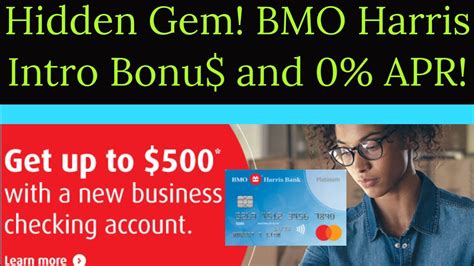 Check spelling or type a new query. Major Game Changer! BMO Harris! $500 bonus and 0% Balance Transfer offers! High limit Credit ...