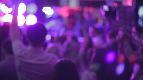 Crazy Night Club Dancing Atmosphere During Party Stock Footage By