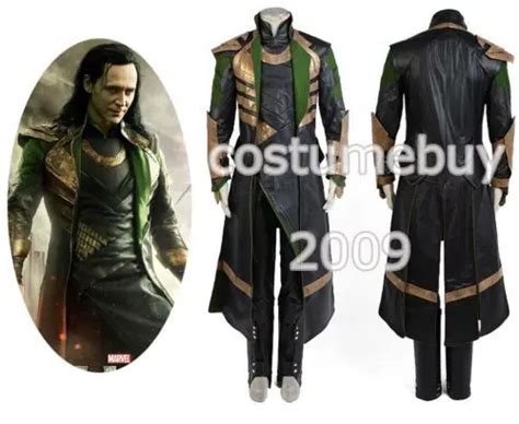 Thor The Dark World Loki Cosplay Costume Adult Men Uniform Cape Outfit