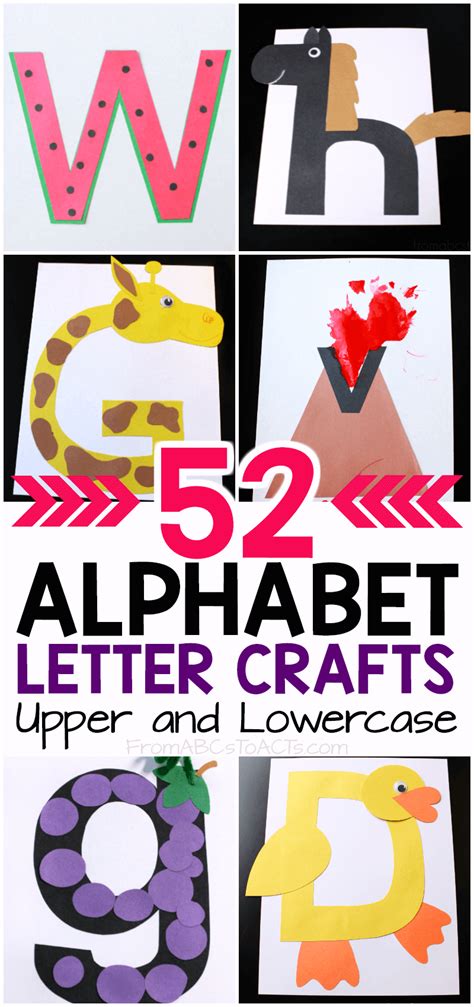 52 Alphabet Letter Crafts For Kids With Printable Templates From Abcs