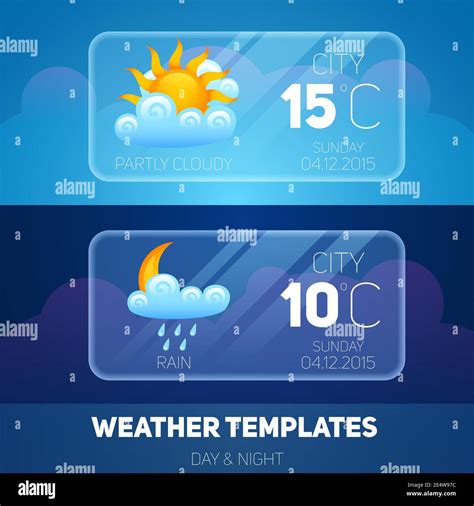 Weather Forecast Widget Meteorology And Climate Mobile Application