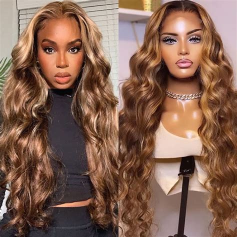 Jr Smart Highlight 13x4 Lace Front Wigs Human Hair Ombre 4