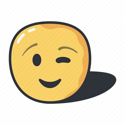 Emoji Wink Emoticons Feeling Smiley Icon Download On Iconfinder