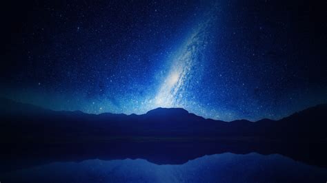 Banco De Imagens Céu Noite Atmosfera Azul Aurora Luar