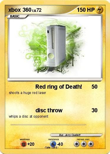 Pokémon Xbox 360 60 60 Red Ring Of Death My Pokemon Card