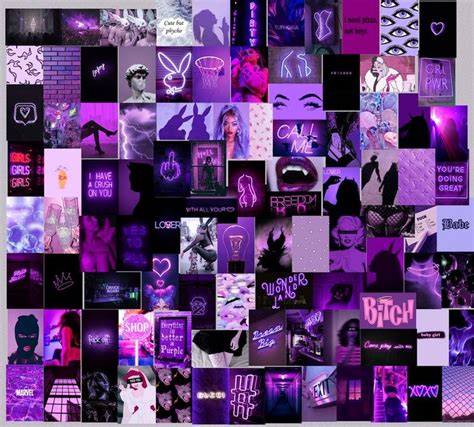 Download 50+ free purple anime wallpapers and hd background images for any phone, pc, laptop or tablet. 100 pcs collage kit wall decor collage kit purple neon ...