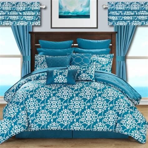 Chic Home 24 Piece Hailee Reversible Printed 2 In 1 Look Comforter Set