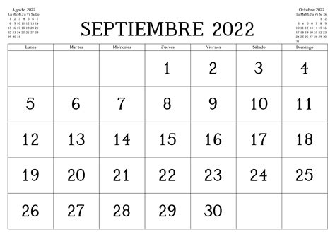 Calendario Septiembre 2022 Para Imprimir Docalendario