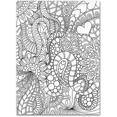 trademark fine art mixed coloring book 62 canvas art by kathy g