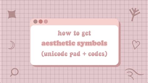 How To Get Aesthetic Symbols Unicode Pad Codes ⌕ Youtube