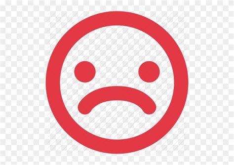 Sad Smiley Red Sad Face Icon Free Transparent Png Clipart Images The