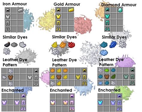 Dye Patterns For Leather Armour Updated Rminecraft