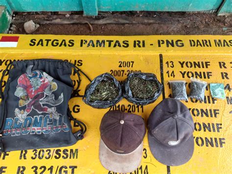 Satgas Yonif 725 Woroagi Gagalkan Peredaran Narkoba Di Perbatasan Papua